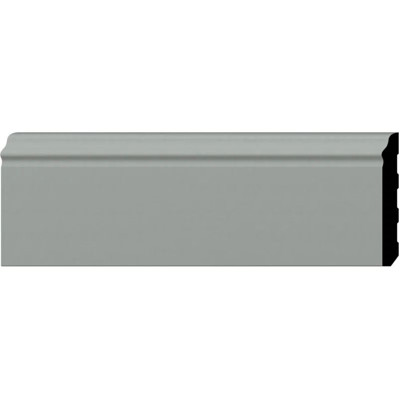 Gray Polyurethane Traditional Baseboard Moulding, 94.5" Length