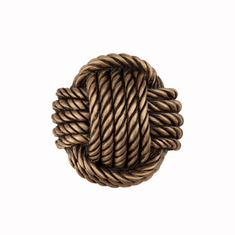 Museum Gold Eclectic Monkey's Fist Cabinet Knob