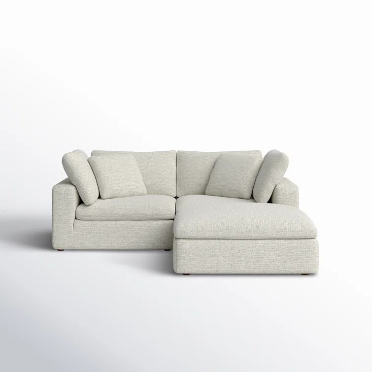 Desert Sage Velvet Modular Sectional with Solid Wood Frame