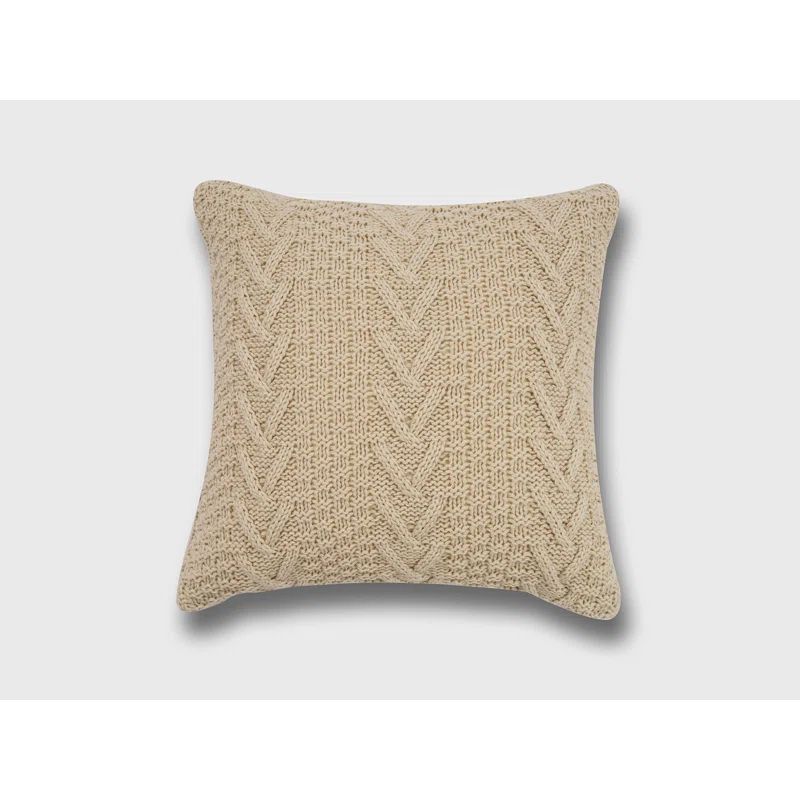Evergrace 20"x20" Chunky Sweater Knit Square Throw Pillow