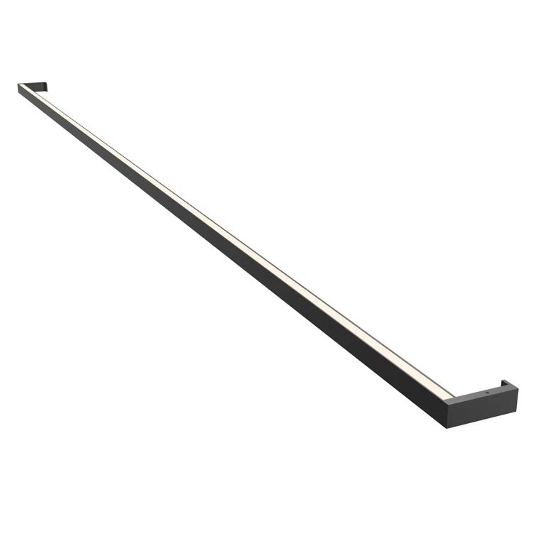 Sleek 96" Black Thin-Line LED Outdoor Wall Bar