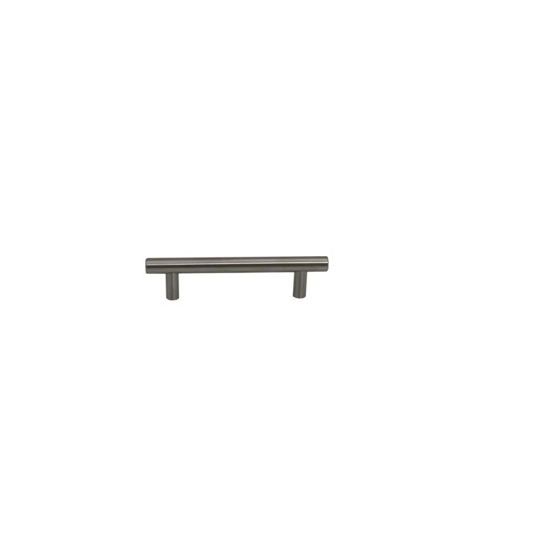 Brushed Nickel Modern T-Bar Cabinet Pulls Set