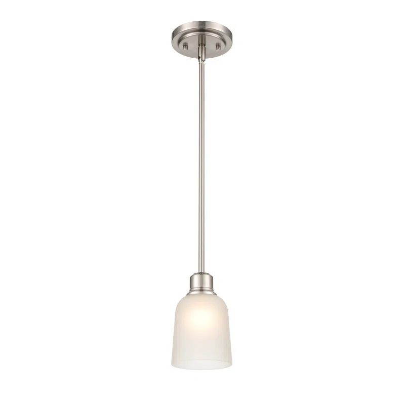Elegant Amberle Brushed Nickel Globe Pendant with Frosted Glass