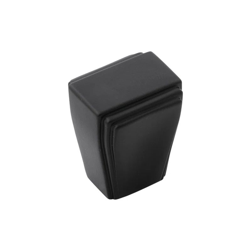 Belleclaire Matte Black and Gold Art Deco Knob