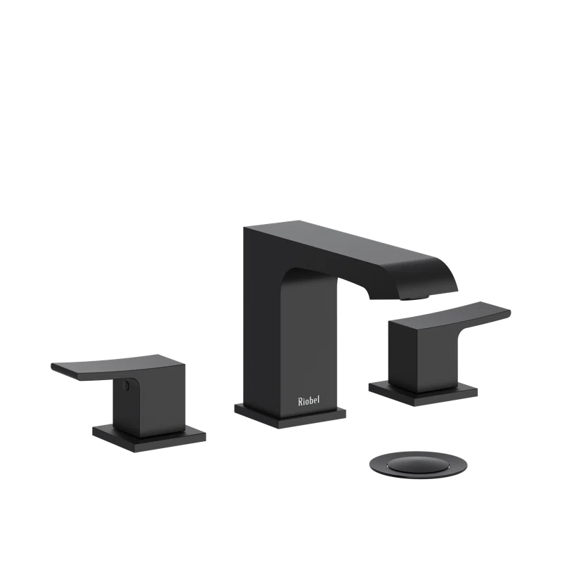Black Nickel Modern Widespread Bathroom Faucet with Drain Assembly