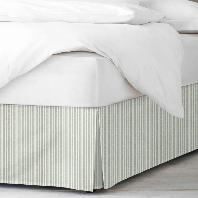 Twin Sweet Grass Cotton Linen Split Corner Bed Skirt
