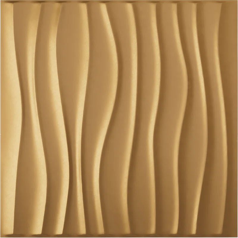 Bright Coat Gold Textured 3D PVC Decorative Wall Panel