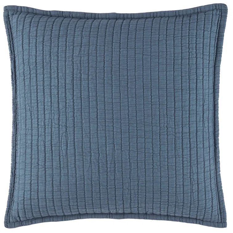 Ink Blue Cotton Euro Matelassé Sham
