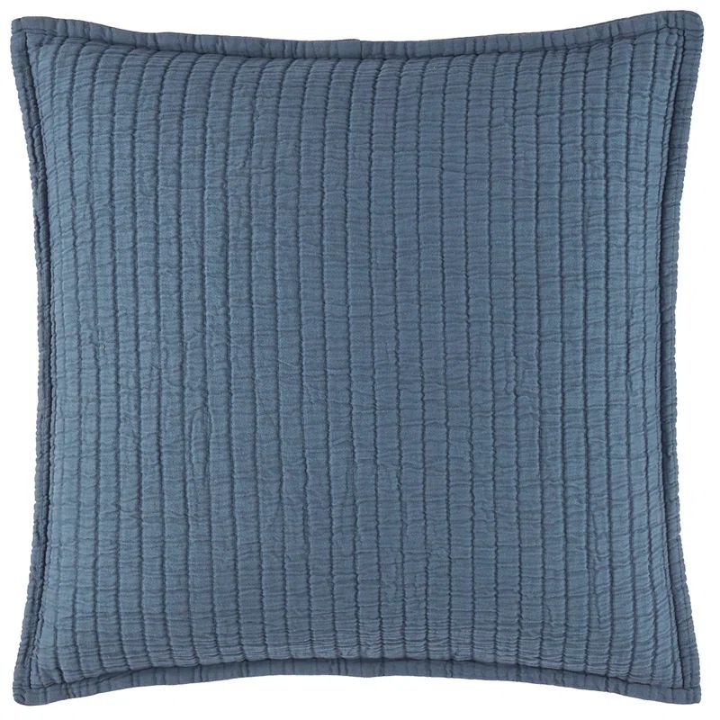 Ink Blue Cotton Euro Matelassé Sham
