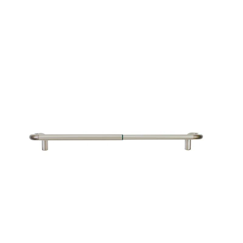Matte Nickel Adjustable Single Curtain Rod, 146.5"