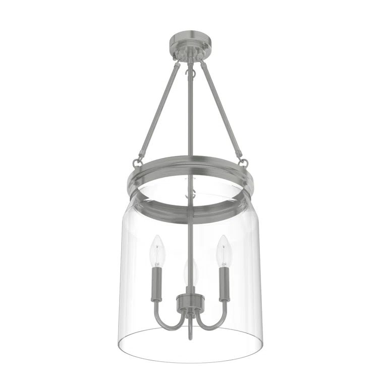 Devon Park Brushed Nickel Large Farmhouse Jar Pendant Light