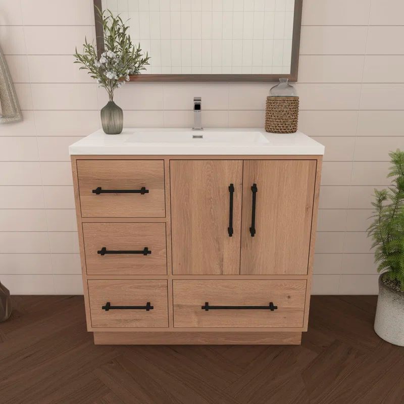 Victoria 35.4'' Single Bathroom Vanity with Acrylic Top