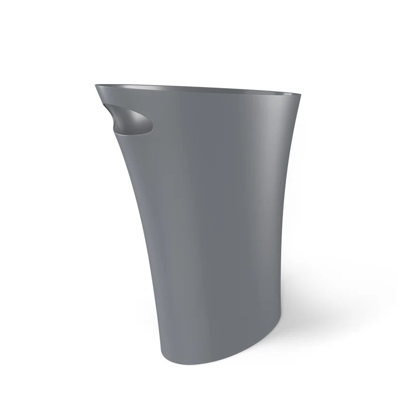 Charcoal Touchless Plastic Kids' Slim Trash Can