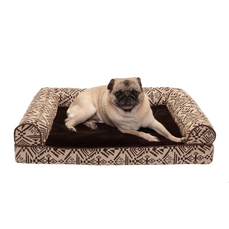 Medium Desert Brown Orthopedic Foam Pet Sofa Bed