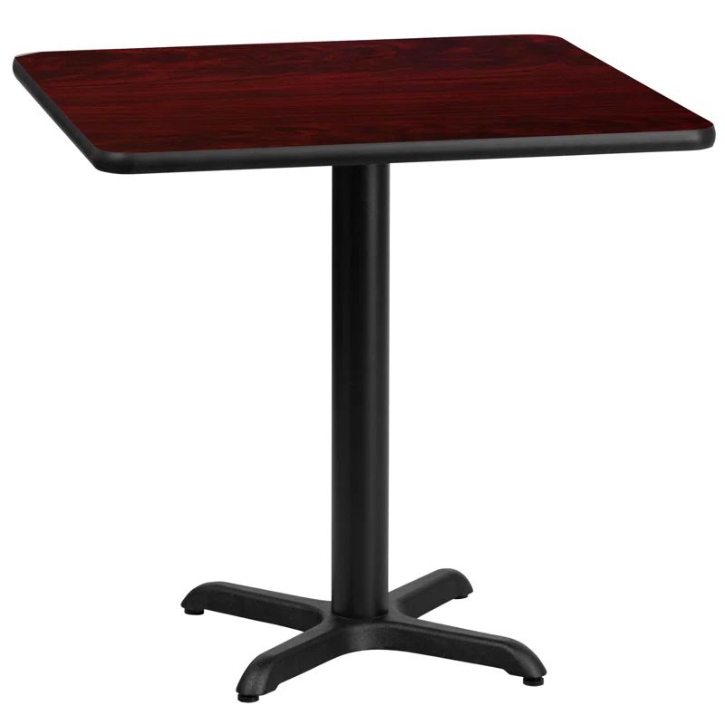 Red Square Laminate Dining Height Table, 30"