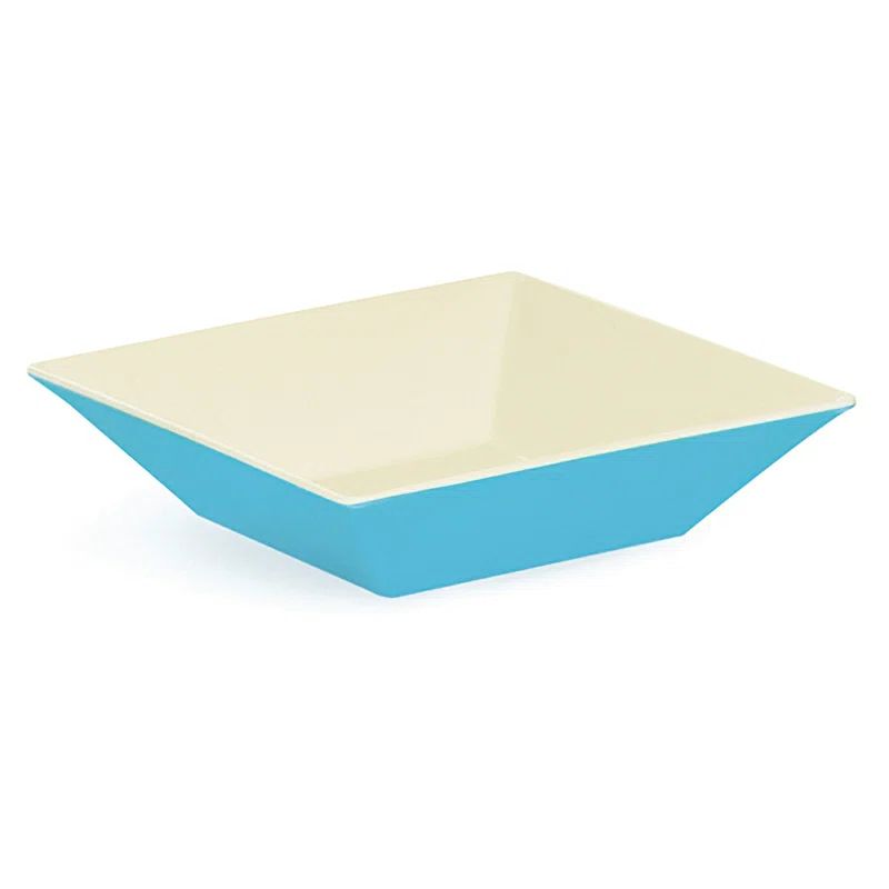 Seabreeze Blue Square Melamine Dessert Bowl, 10"