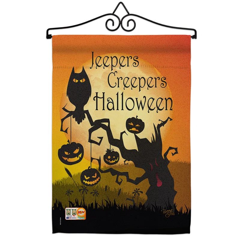 Jeepers Creepers Halloween Multi-Color Weather Resistant Garden Flag Set