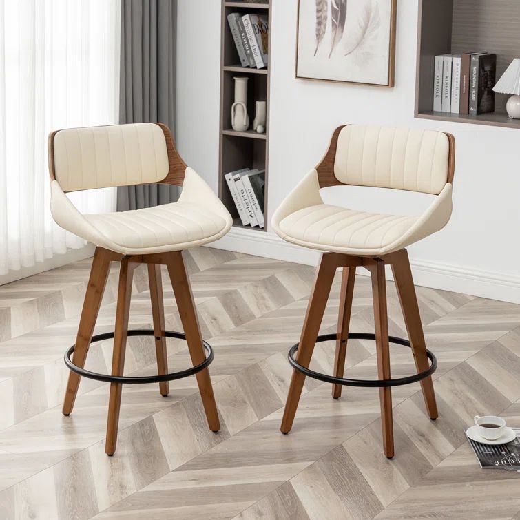 George Oliver Jobani Swivel Stool (Set of 2)