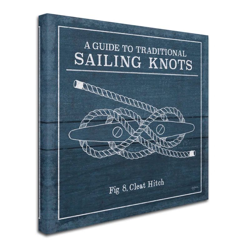 Vintage Sailing Knots VII Nautical Canvas Art Print