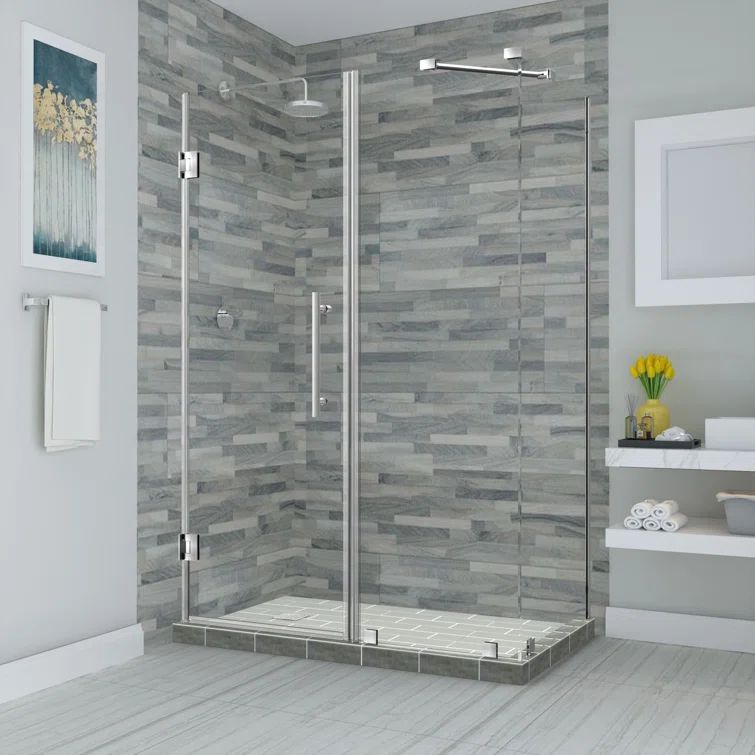 Bromley Clear Tempered Glass Frameless Corner Shower Enclosure