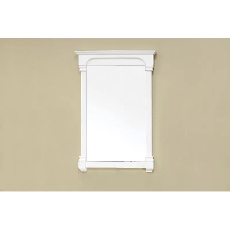 White Rectangular Wood Frame Wall Mirror, 24" x 41.5"