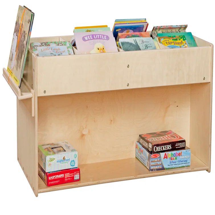 Natural Plywood Mobile Book Organizer with Tuff-Gloss UV Finish
