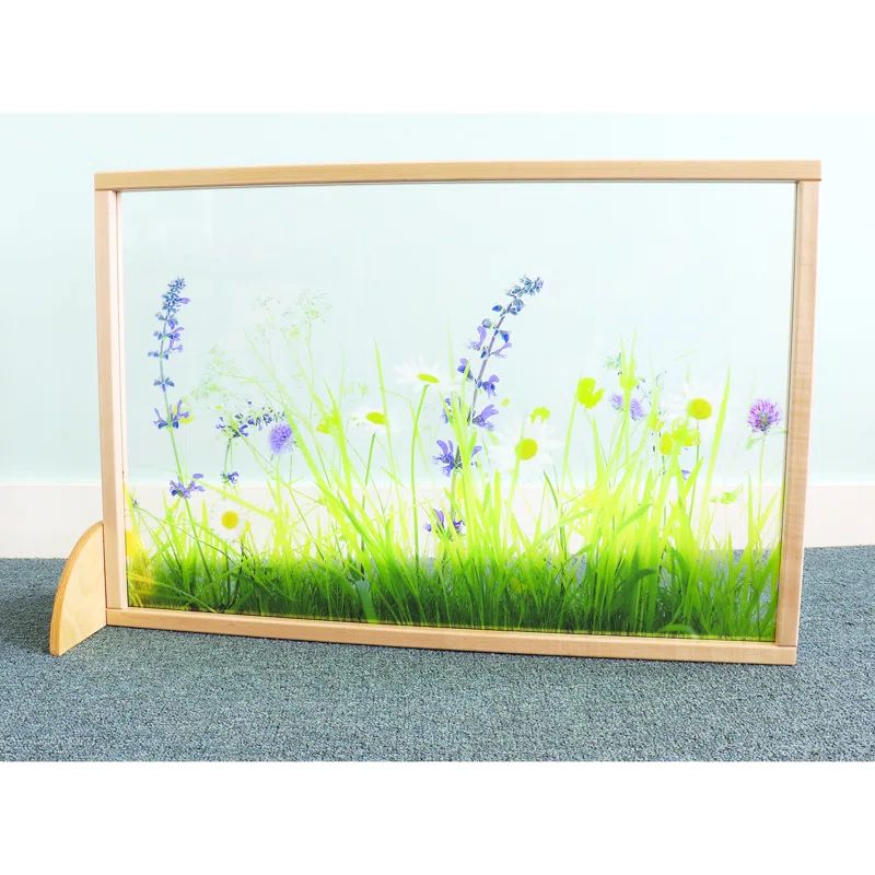 Nature-Inspired Clear Acrylic Room Divider Panel 36"