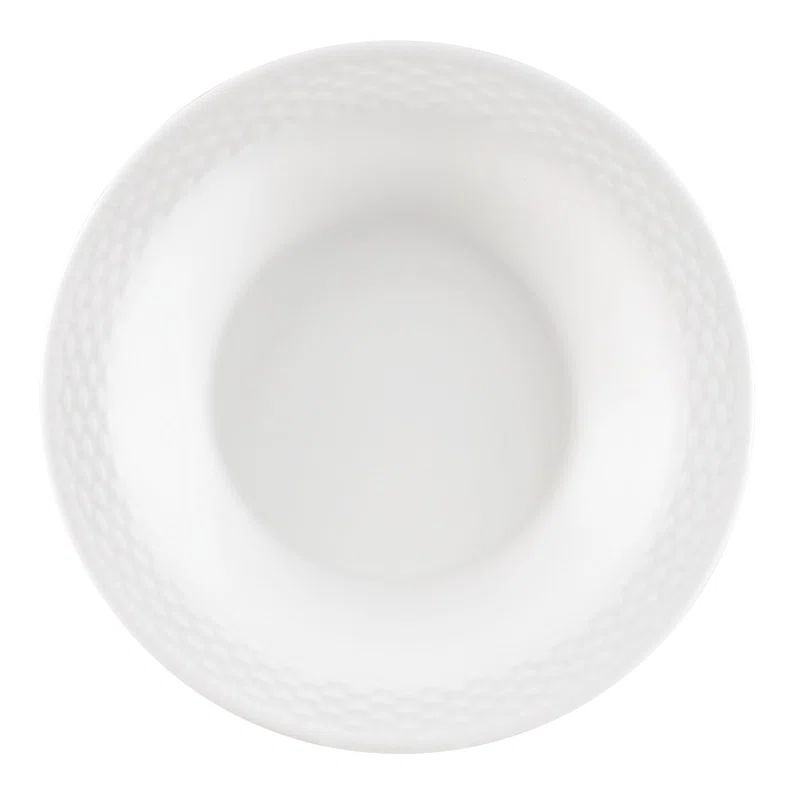 Elegant White Porcelain 4-Piece Fine China Place Setting