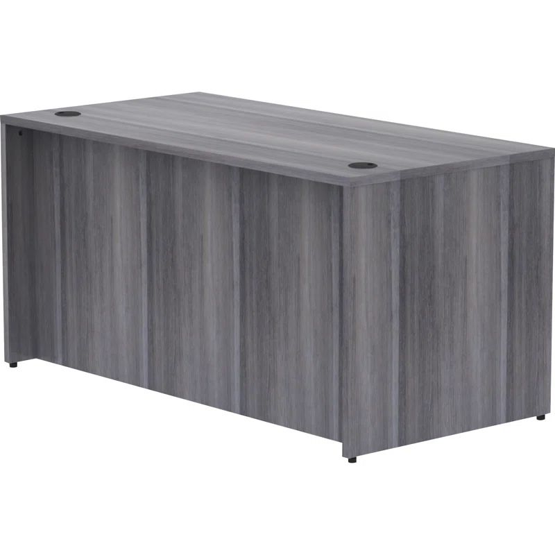 Weathered Charcoal Laminate Rectangular Desk Shell with PVC Edges