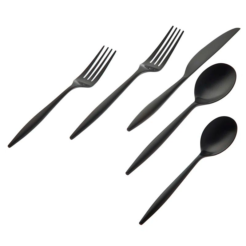 Godinger Silver Art Co Milano 20 Piece 18/10 Stainless Steel Flatware Set, Service for 4