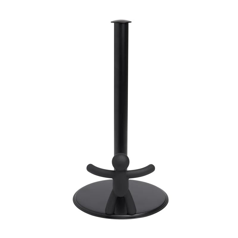 Buddy Black Metal Freestanding Paper Towel Holder