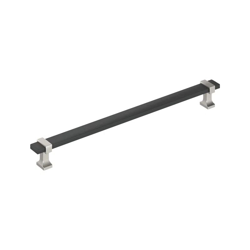 Overton 11" Brushed Nickel and Black Bar Pull