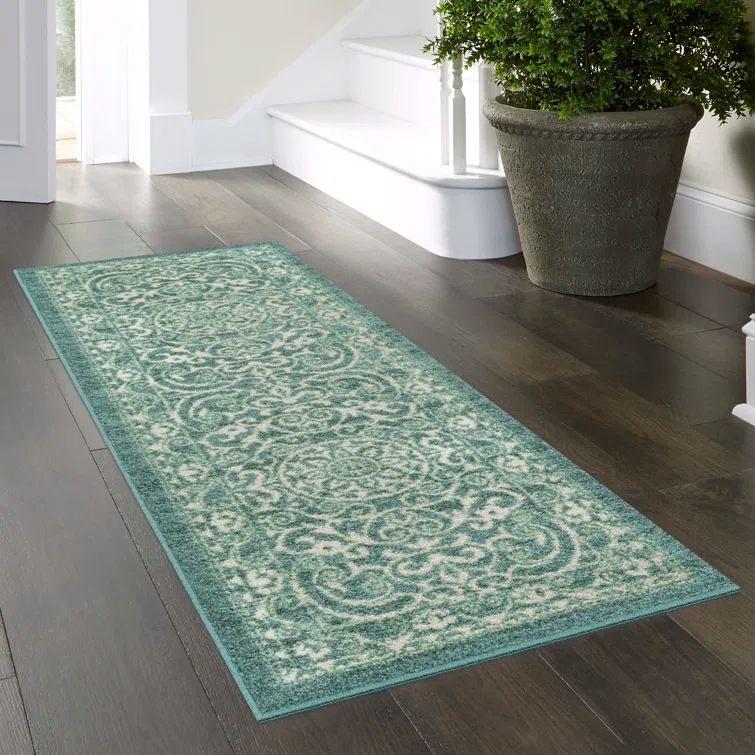 Light Spa Synthetic Tufted Non-slip Runner Rug
