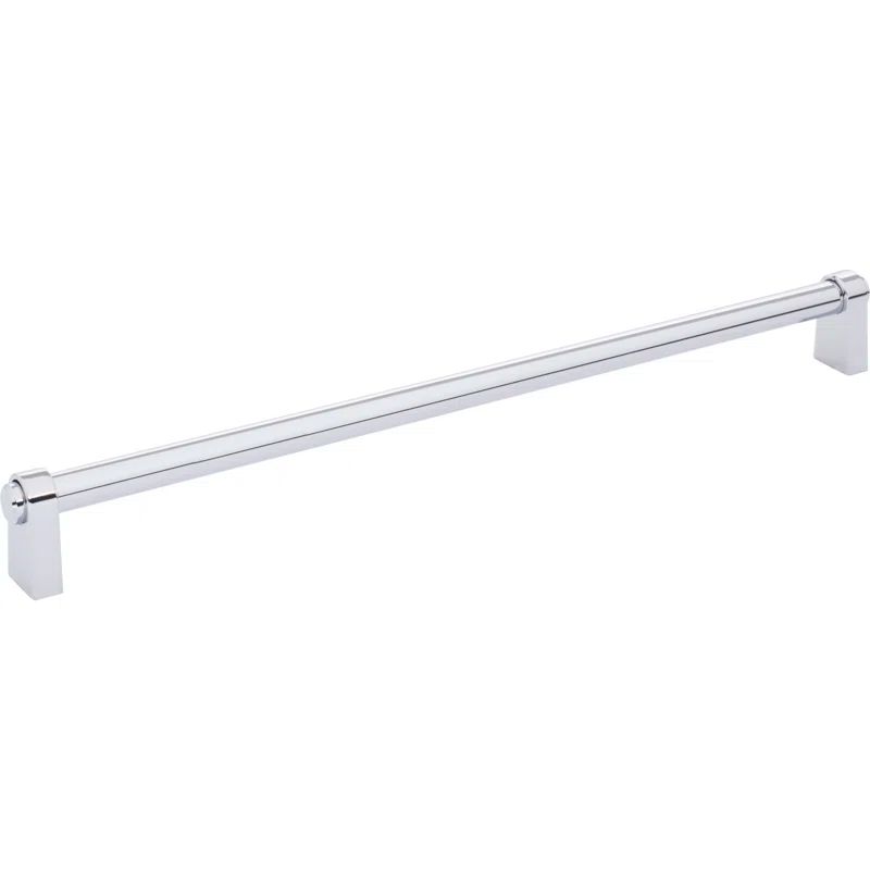 12" Polished Chrome Industrial Appliance Pull with Mounting Hardware