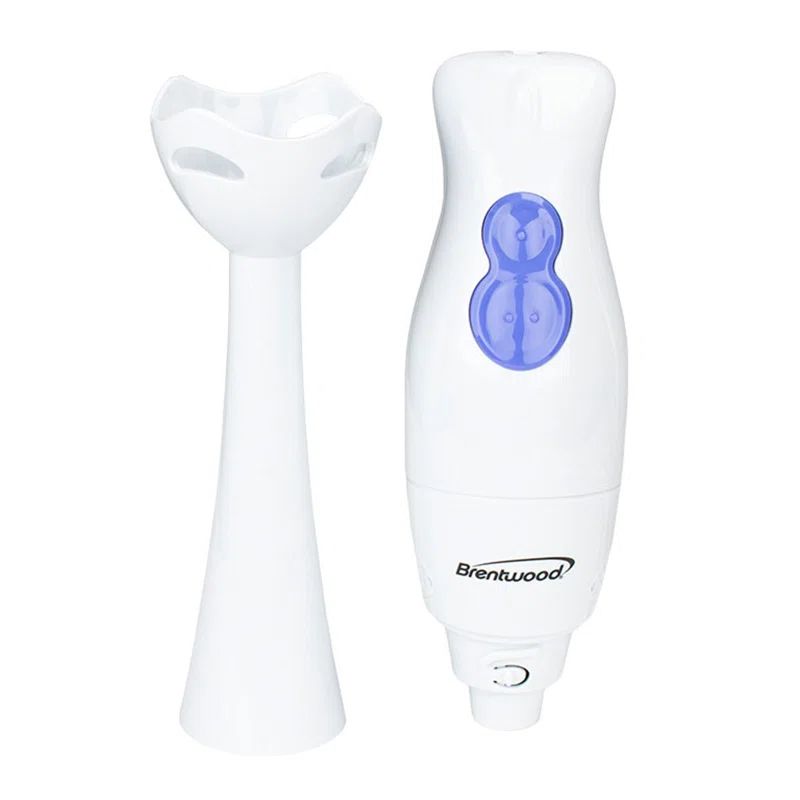 White Ergonomic 2-Speed Hand Blender with Detachable Blade