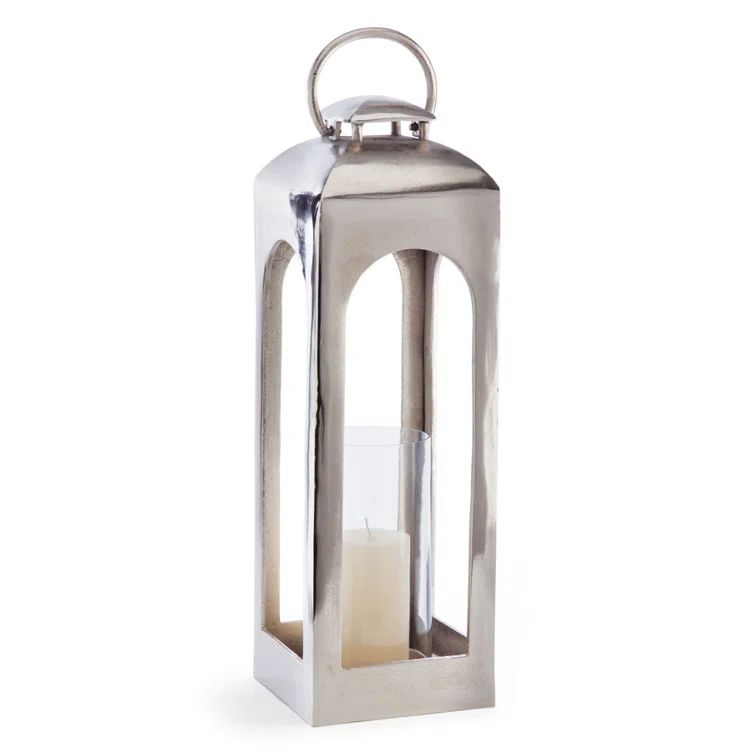 Winter Whisper Ceramic Tabletop & Hanging Hurricane Lantern, 28" Height