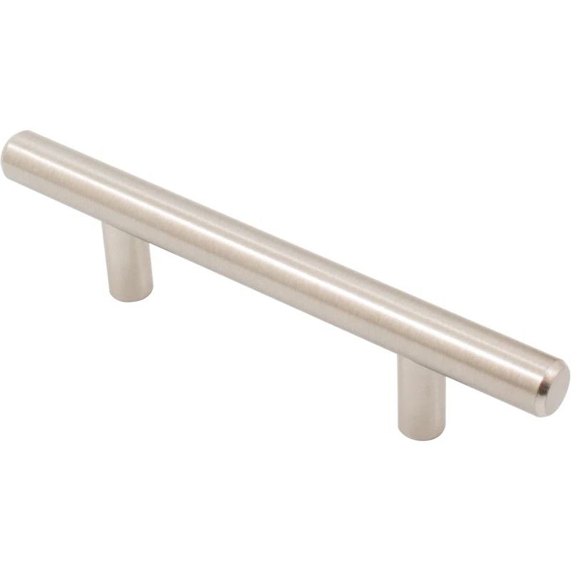 3-Inch Satin Nickel Modern Bar Cabinet Pull