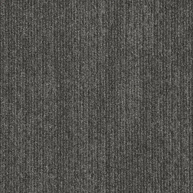 Elite 24" x 24" Dark Gray Nylon Loop Carpet Tile
