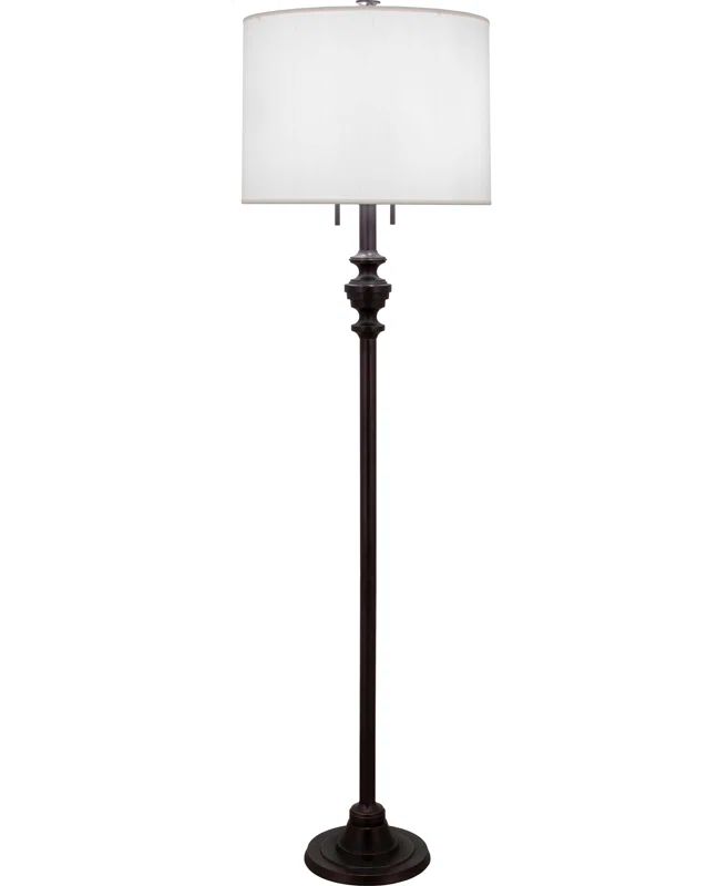Arthur 65'' Bronze Metal Floor Lamp with Fabric Shade