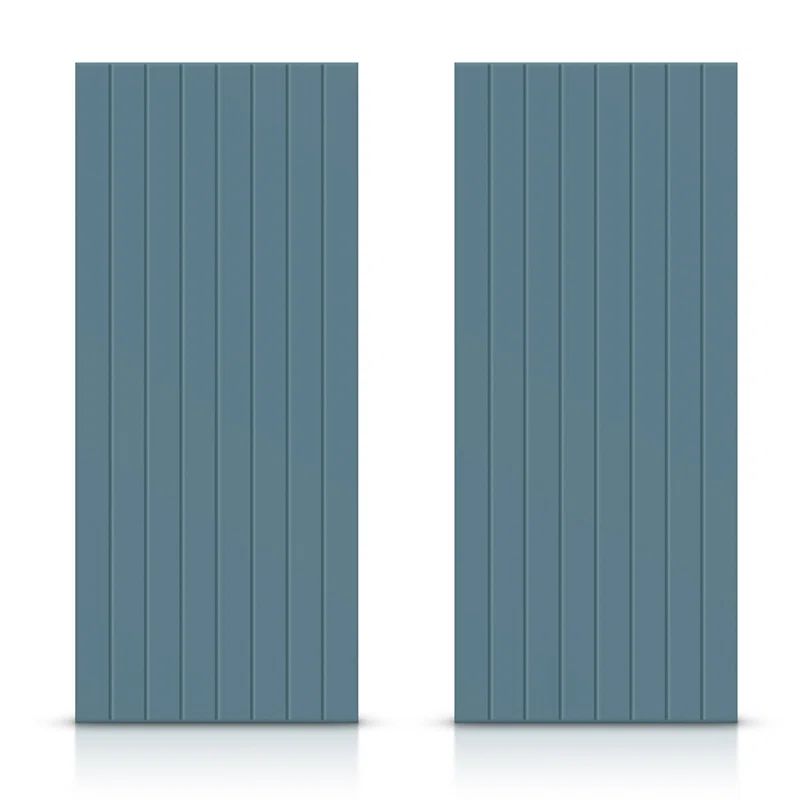 84" x 84" Dignity Blue MDF Sliding Closet Doors