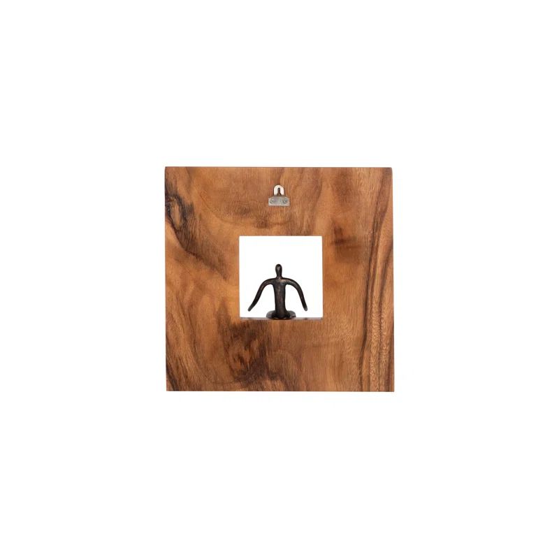 Transitional Atlas 14" Black and Brown Wood Wall Figurine
