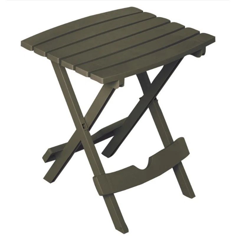 Adams Earth Brown Resin Folding Side Table