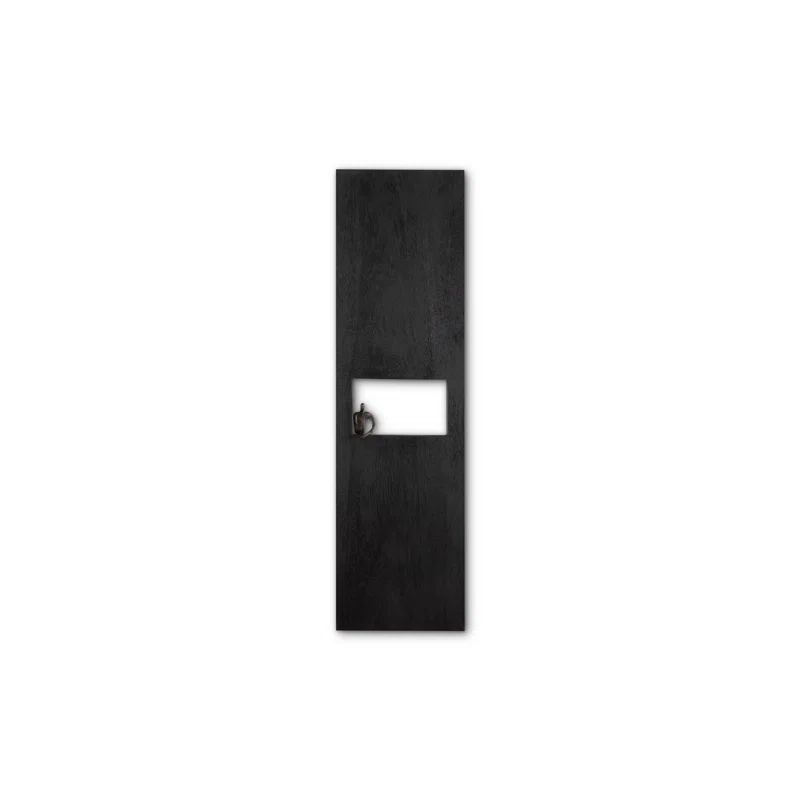 Atlas Black Acacia Wood and Metal Rectangle Wall Decor