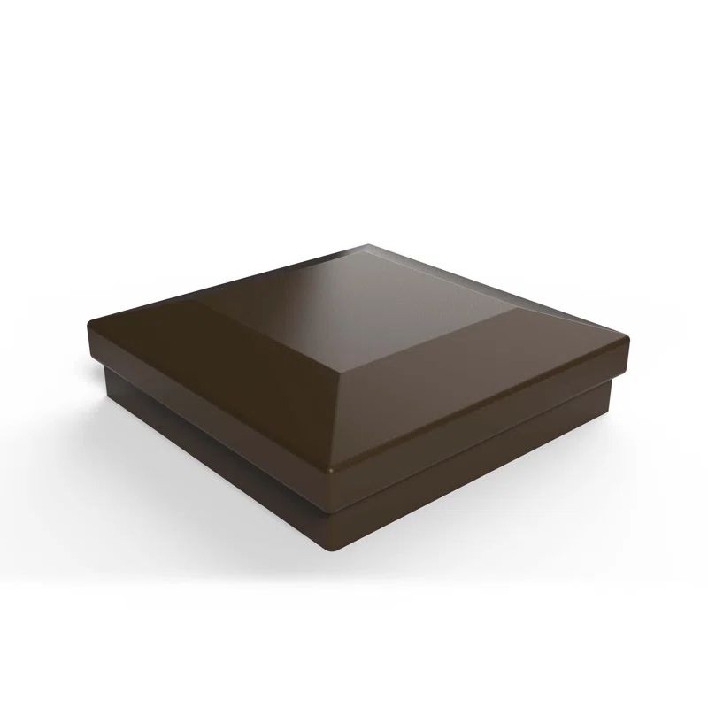 Brown Aluminum 2.5-Inch Square Post Cap