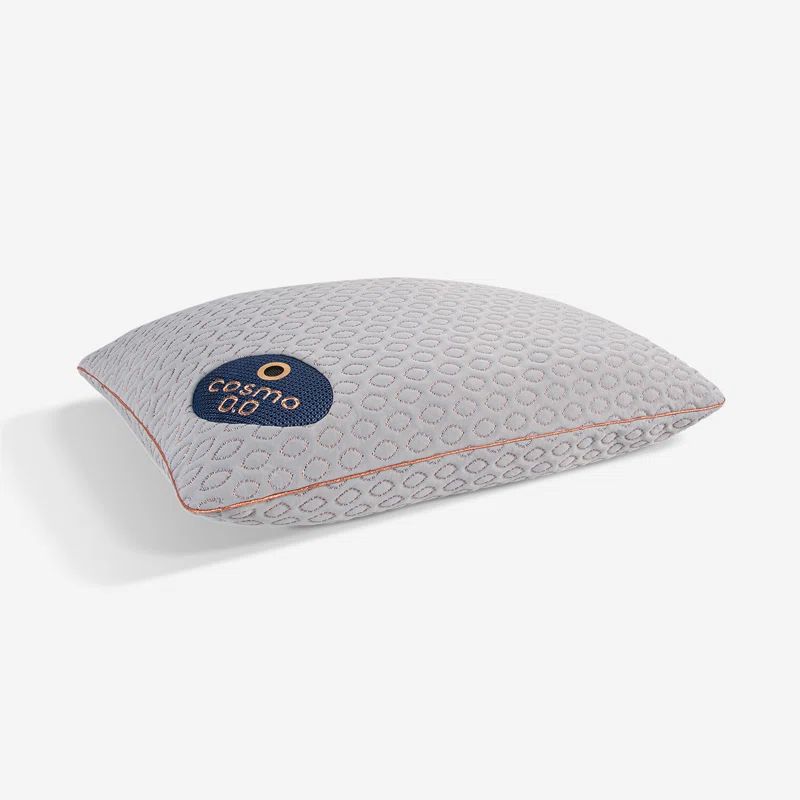 Gray Hypoallergenic Memory Foam Pillow with Cooling Cover
