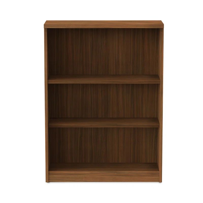 Valencia Mod Walnut Adjustable 3-Shelf Bookcase