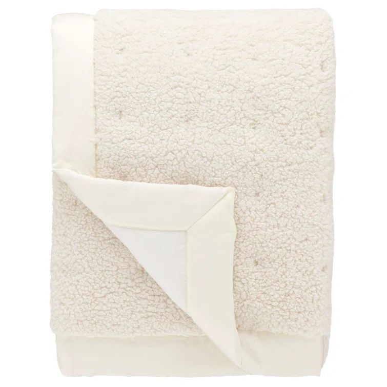 Marshmallow Grey Quilted Fleece Reversible Handmade Throw