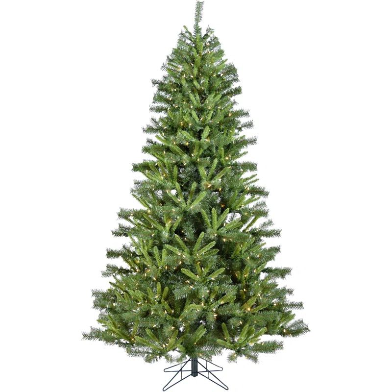 7.5-Foot Green Norway Pine Artificial Christmas Tree with Metal Stand