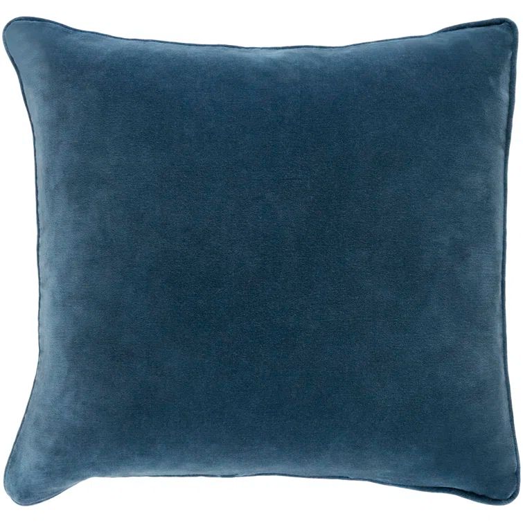 Safflower 18" x 18" White Cotton Square Pillow Cover