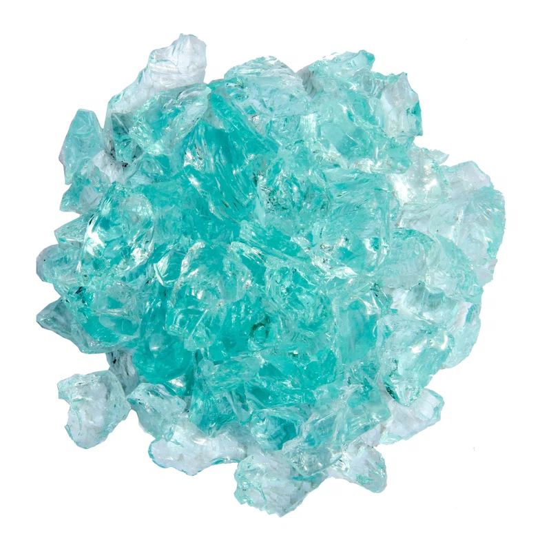 Aqua Recycled Fire Pit Glass, 20 lbs